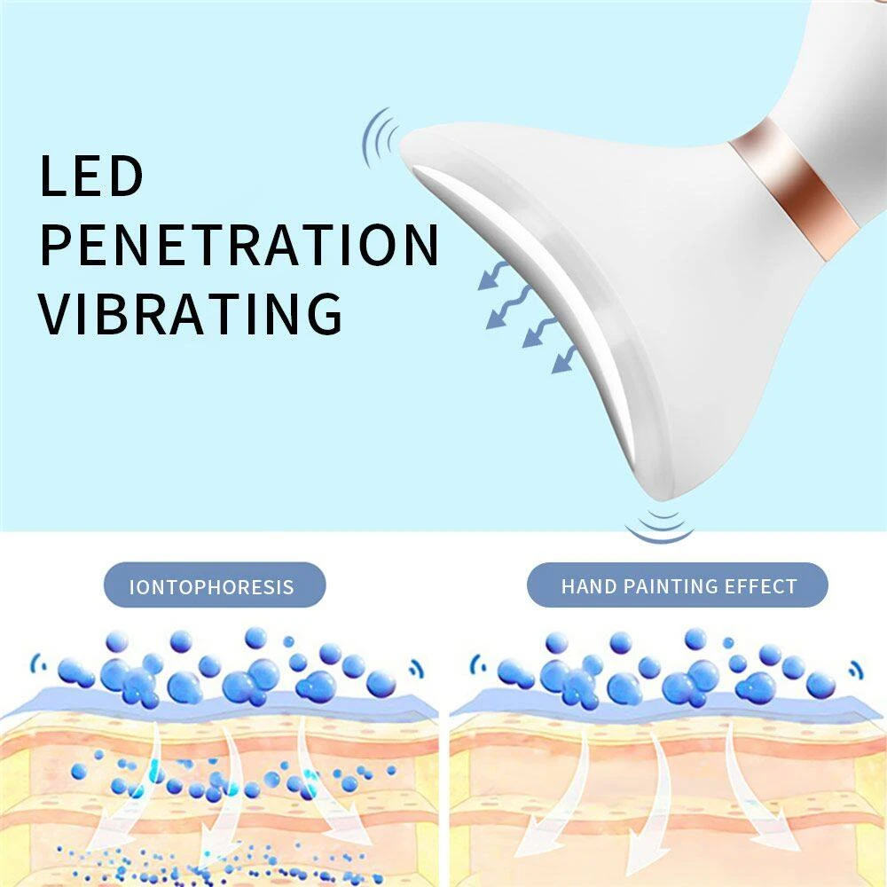Alternative view of 3 In 1 Face Massager Neck Facial Eye Massage Introducer Microcurrent Skin Rejuvenation Anti Aging Beauty Device BEAUTY TOOLS