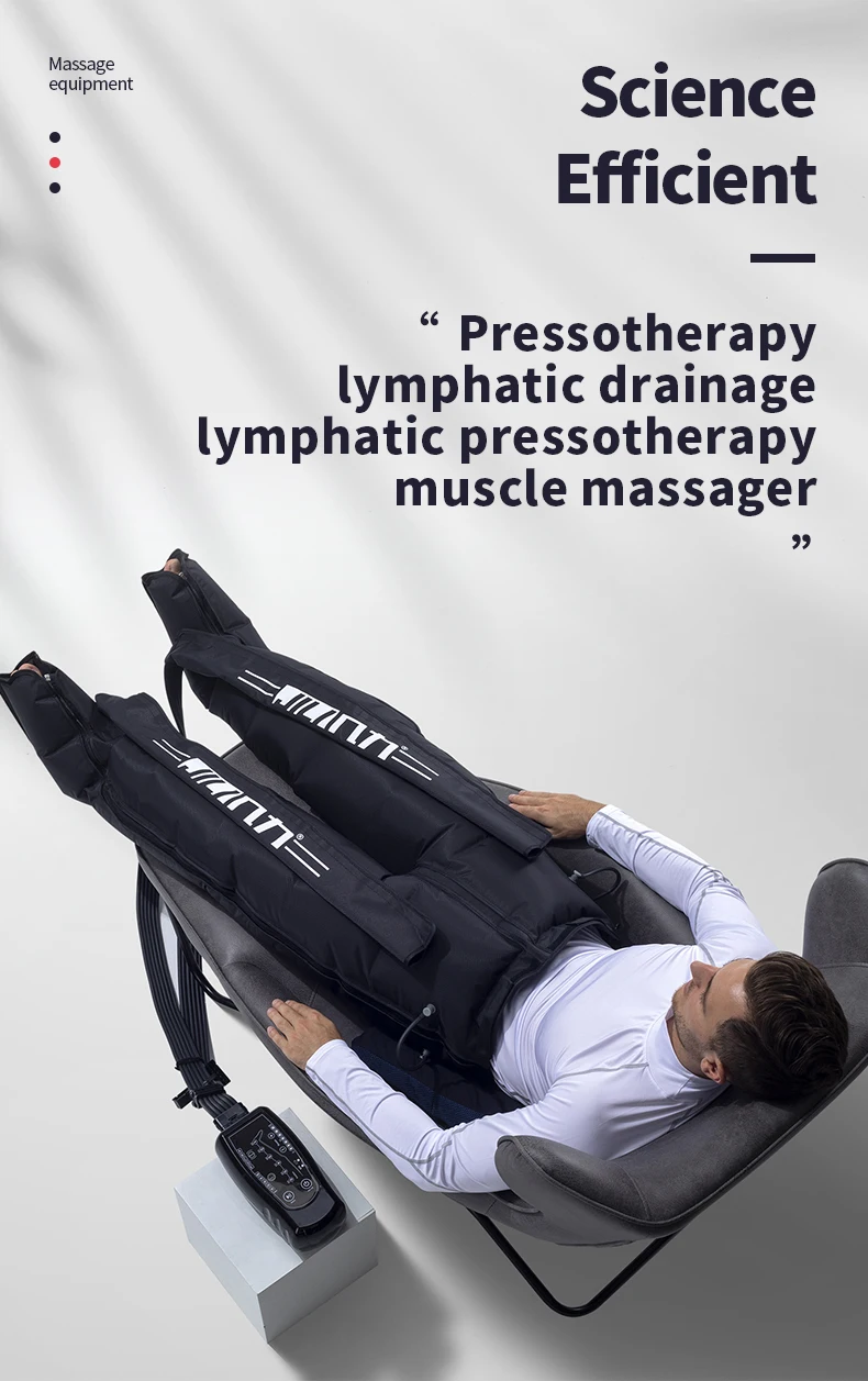 Pressotherapy Air Compression Foot Muscle Massager Leg Recovery Boots Lymphatic Drainage Machine  Relax Physiotherapy 8 Chamber