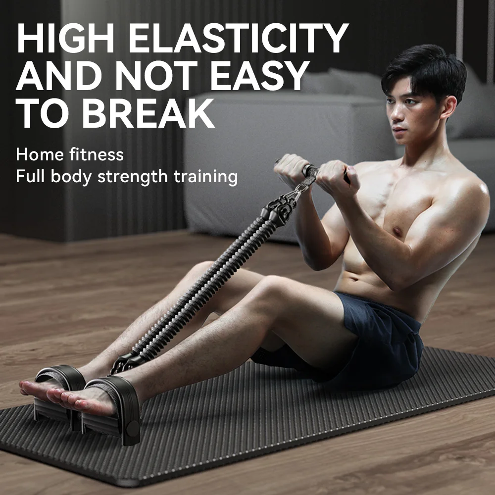Alternative view of Pedal Tension Rope Men Abdominal Strengthening Elastic Band Tension Rope Expand Chest Strength Exercise Fitness equipment