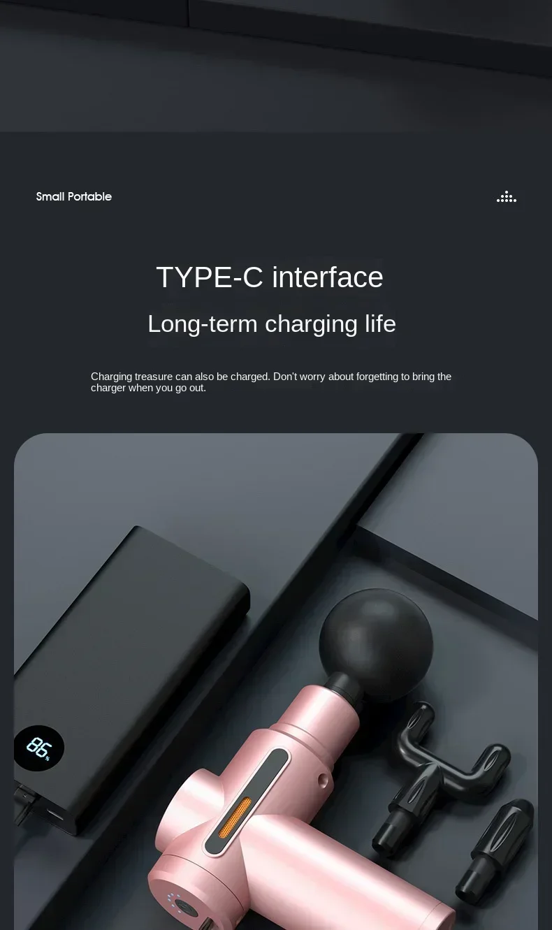 Mini USB Massage Gun, Fascia Machine, Muscle Relaxation, Vibration Rod, Fitness Equipment