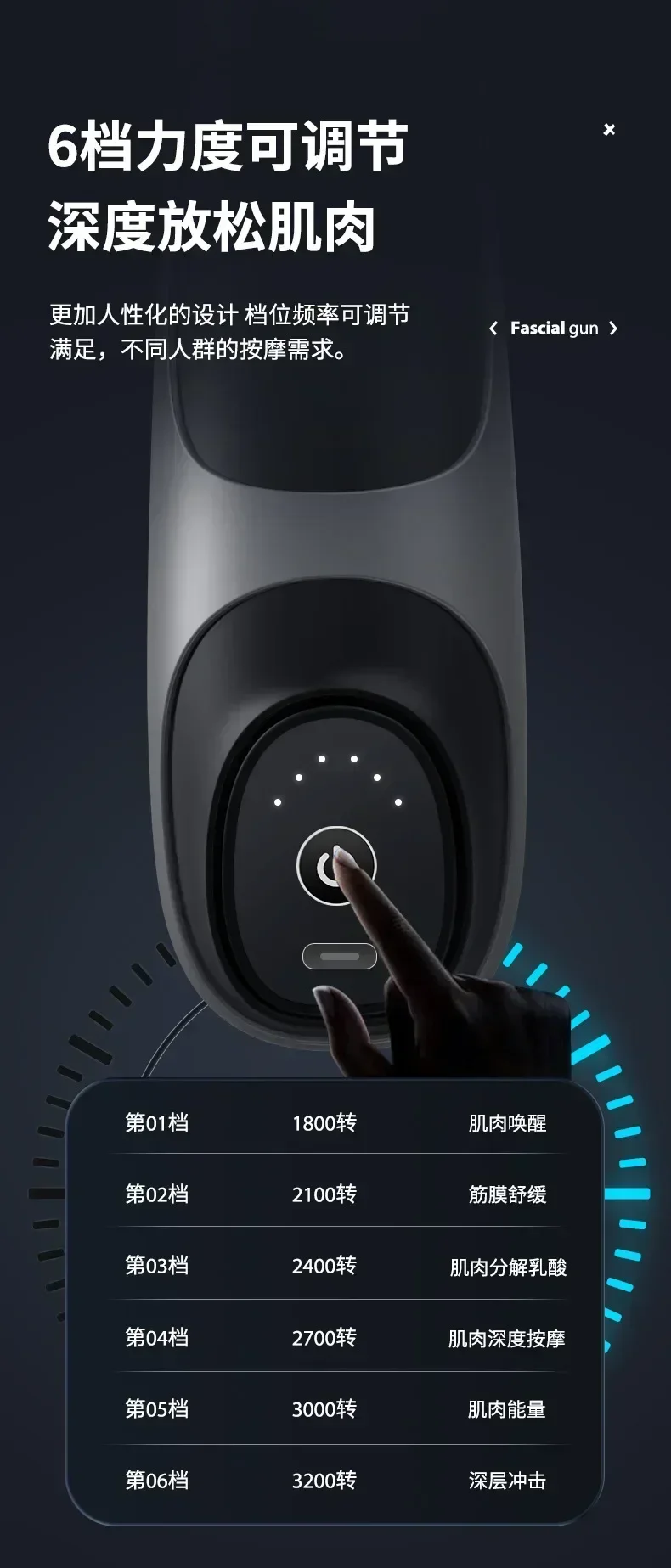 Mini USB Massage Gun, Fascia Machine, Muscle Relaxation, Vibration Rod, Fitness Equipment