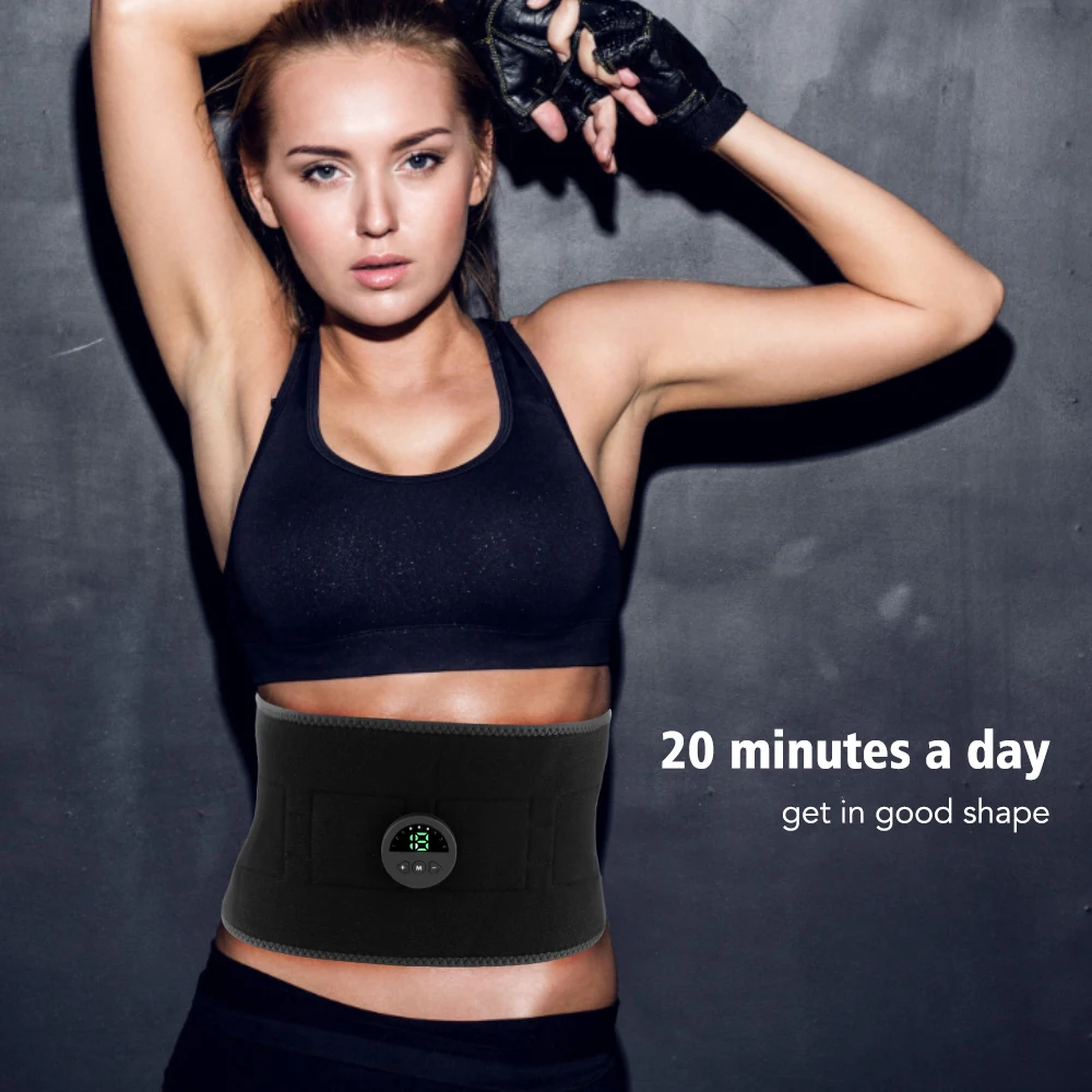 Alternative view of Abdominal Massager Muscle Toner Abdominal Toning Belt Electric USB Recharge Fitness Training Gear Ab Trainer Fitness Equipment