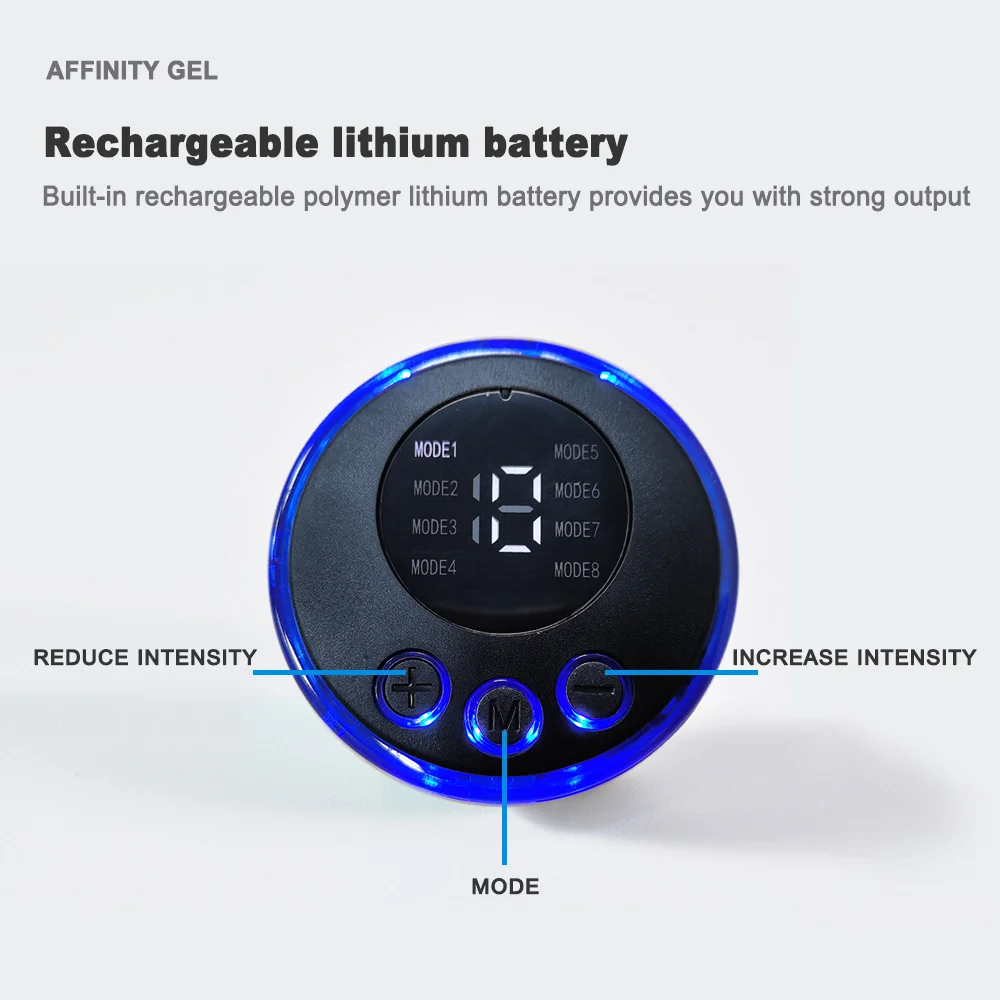 Alternative view of USB Rechargeable Muscle Massager Portable Muscle Trainer Abdominal Muscle Shaping Belt Exercise Fitness Massager Relax Fatigue
