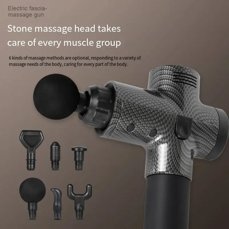 Homefish LCD Display Massage Gun Deep Muscle Massager Body Neck Massage Exercising Relaxation 12V 30Gears Professional Massage