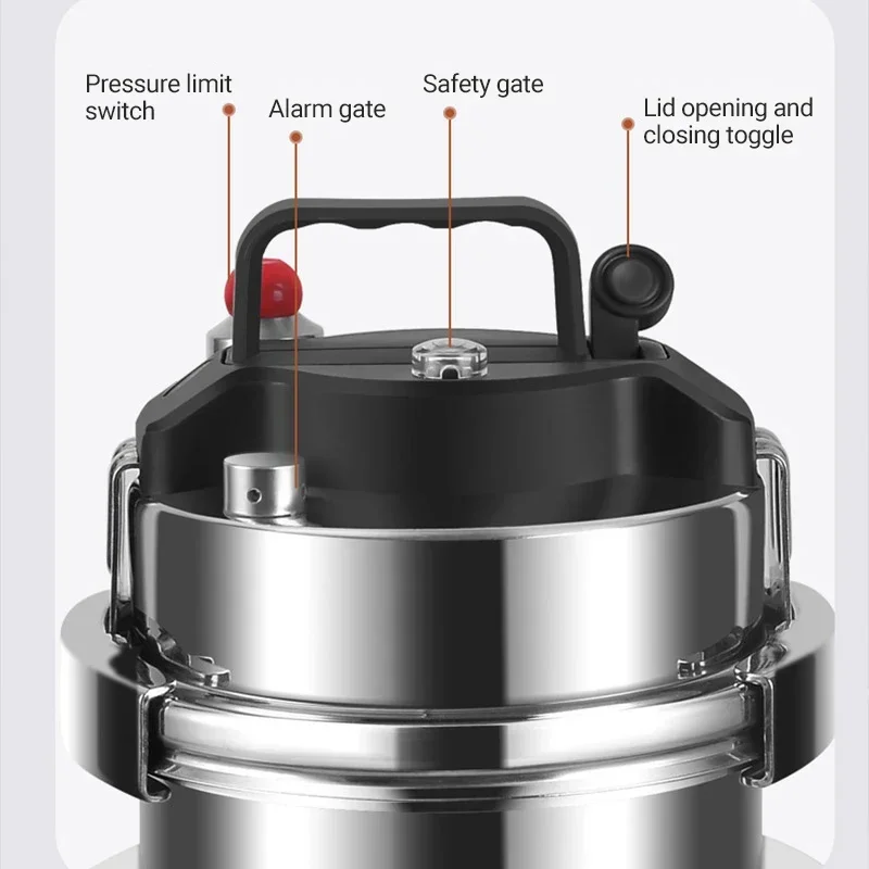 Alternative view of 0.8-2L Outdoor Camping Small Pressure Cooker 304 Stainless Steel Portable Rice Cooker for Kitchen Cooking Tool Pressure Cooker