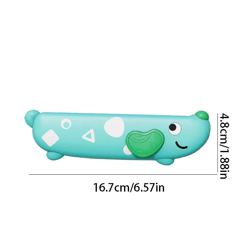 Alternative view of Children's harmonica toy can produce sound, play, early education training, breath instrument, 16 hole parent-child interaction