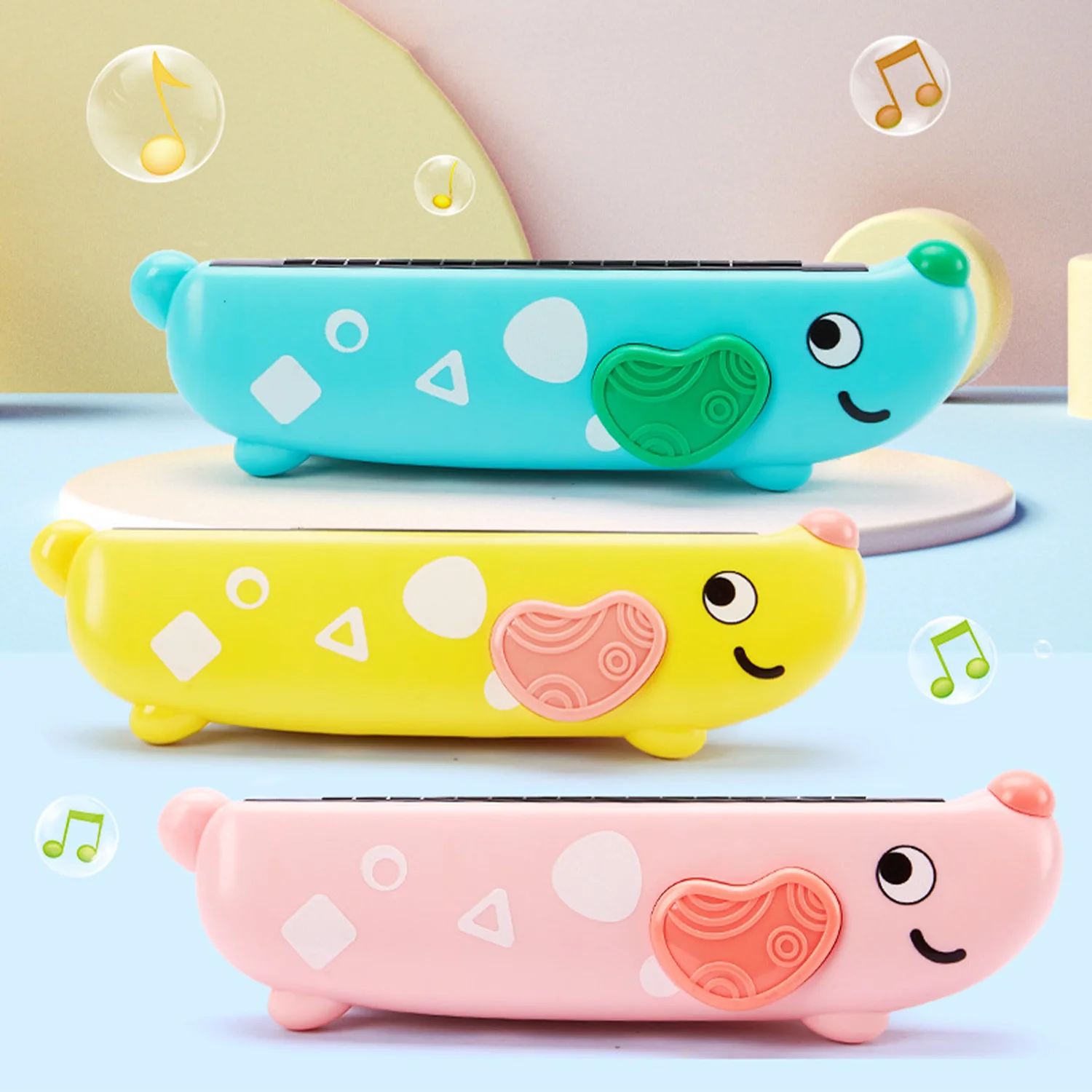 Children's harmonica toy can produce sound, play, early education training, breath instrument, 16 hole parent-child interaction