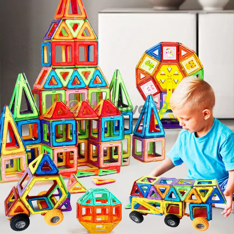 Alternative view of Magnets Toys for Kids Big Size Plus Magnetic Blocks for Children Designer Constructor Set Toys for Boys Building Blocks