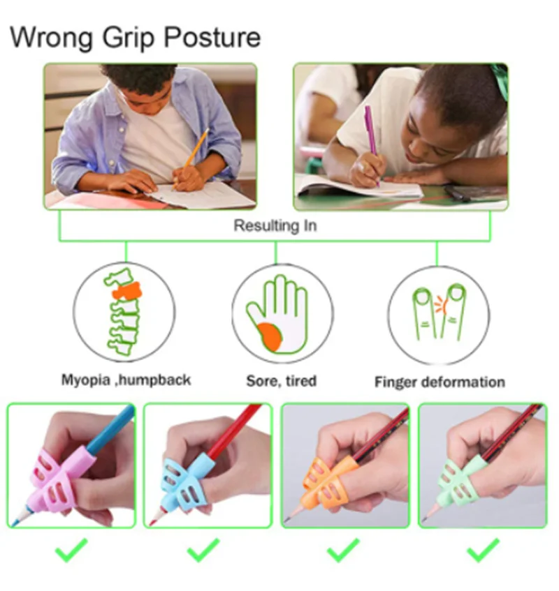 2Pcs/Set Montessori Toys Kids Educational Toys For Children Early Learning Baby Hold Pencil Corrector Montessori Education Toys