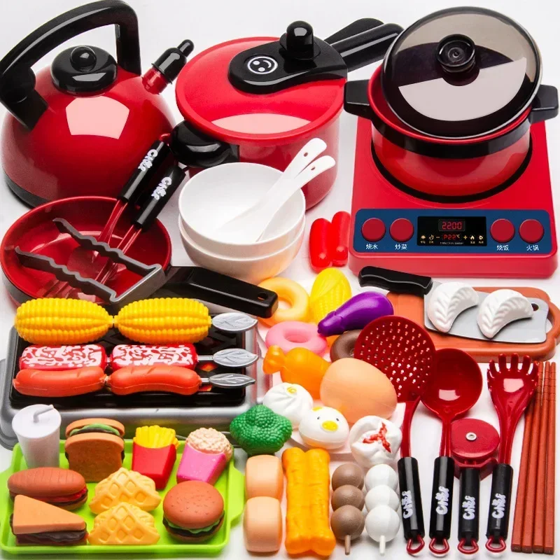 Alternative view of Set For Kids Girl Cooking Kitchen Toys Baby Cutting Fruit Cooking Kitchen Utensils Children's Simulation Education Pretend Play