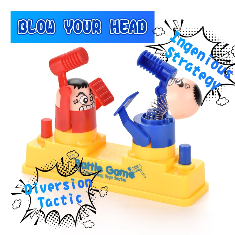 Alternative view of Children's Prank Decompression Funny Toys Two-person Head Fidgeting Game Parent-child Interactive Board Game Children Toy