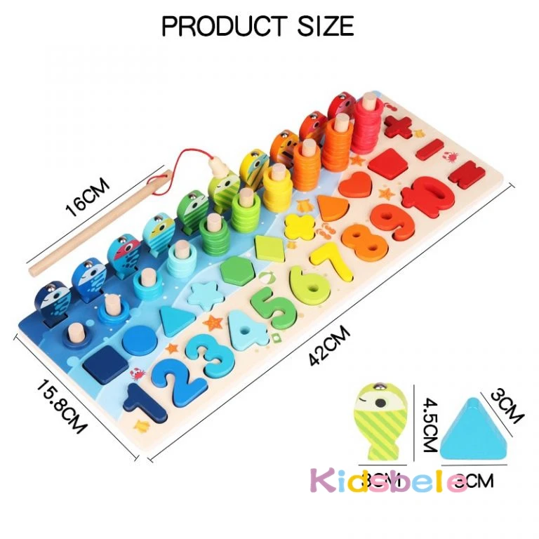 Kids Montessori Math Toys For Toddlers Educational Wooden Puzzle Fishing Toys Count Number Shape Matching Sorter Games Board Toy Kids Montessori Math Toys For Toddlers Educational Wooden Puzzle Fishing Toys Count Number Shape Matching Sorter Games Board Toy