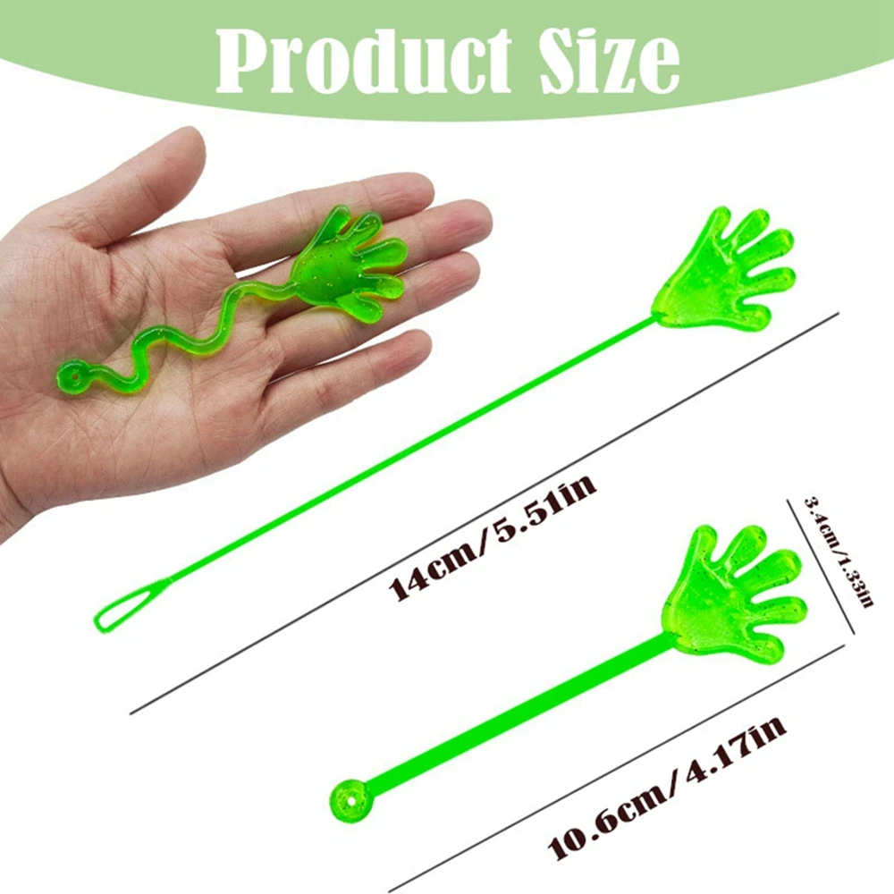 Alternative view of 12PCS for Kids Adult Glitter Sticky Hands Mini Stretchy Stress Relief Sensory Toys Party Favors Supplies Goodie Bag Stuffers