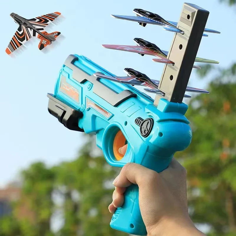 Alternative view of Children's Toy for Boys 3 to 5 Years Ejection Aircraft Shooting Game Outdoor Parent-child Sport Toys Kids Aircraft Set Plane Toy
