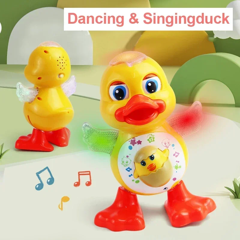 Alternative view of Electric Dancing Duck Funny Blink Eyes Flashing Light Shake The Body Cute Musical Cartoon Animal Educational Toy Children Gift