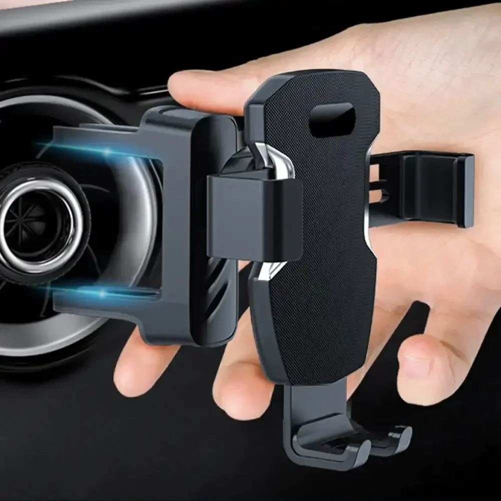 Alternative view of Universal Car Round Air Vent Clip Cellphone Stand 17mm Ball Head Base for Mercedes Benz Round Air Outlet Car Phone Holder