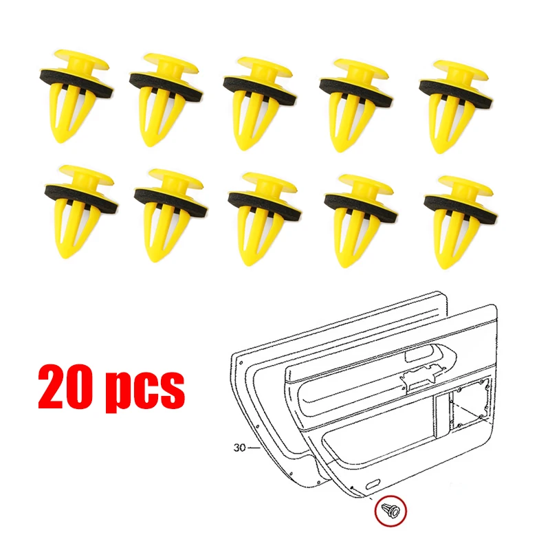 50PCS Auto Fastener clips Car plastic fixed clip For Mercedes Benz A Class W168 W169 W176 W177 C Class W203 W204 W205 ML350 AMG