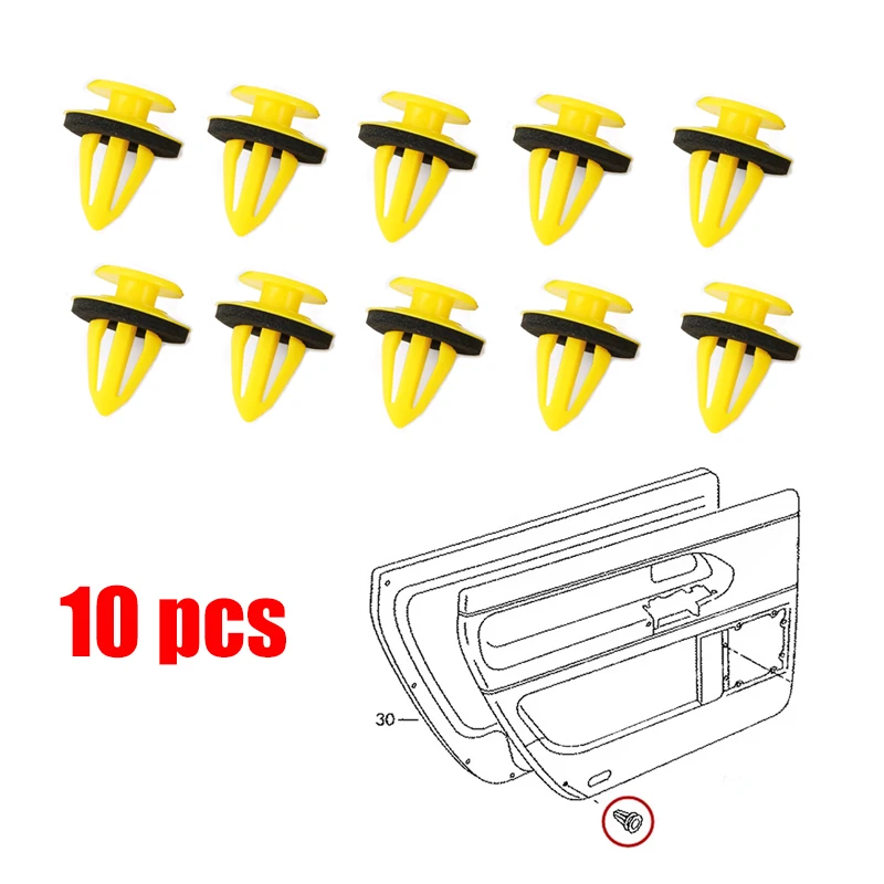 50PCS Auto Fastener clips Car plastic fixed clip For Mercedes Benz A Class W168 W169 W176 W177 C Class W203 W204 W205 ML350 AMG