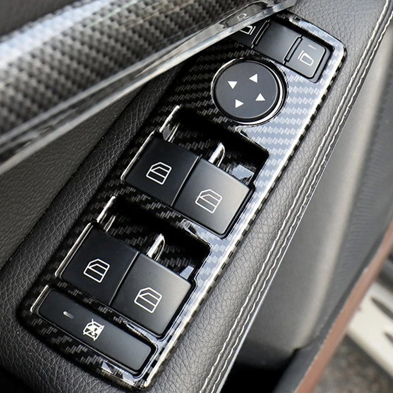 Alternative view of For Mercedes Benz W204 GLA X156 CLA C117 A W176 B W246 Class Car Window Glasses Lift Button Cover Switch Frame Trim