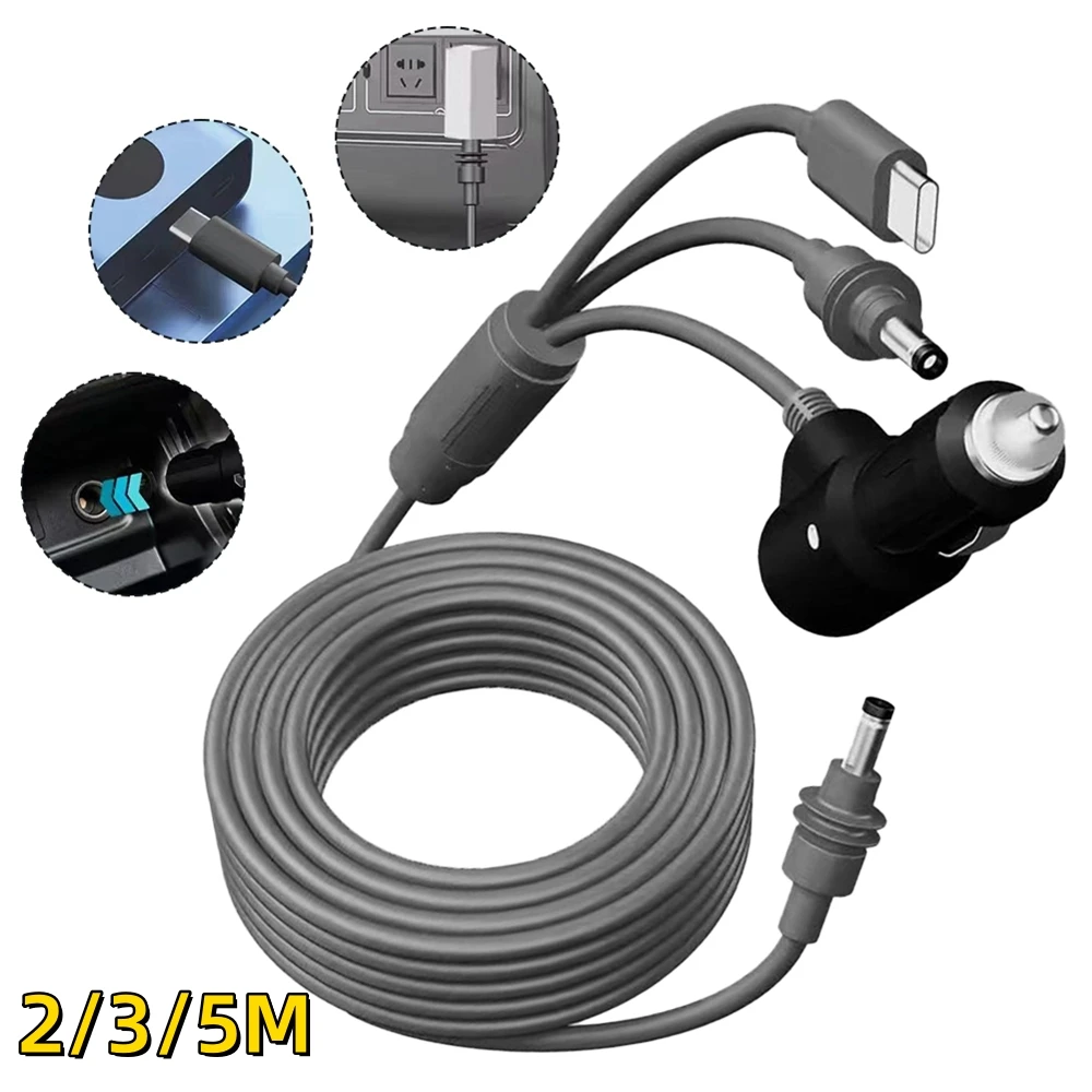 3 in 1 For Starlink Mini USB C 12V/DC Power Cable Cord 2/3/5M Waterproof Extension for Starlink Mini Car Cigarette Lighter Plug