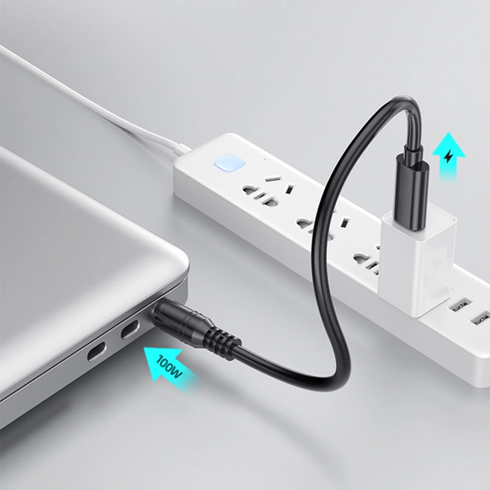 Alternative view of USB C Type C PD to 9V 12V 15V 20V 5.5x2.5mm Power Supply Cable for Laptop PD2.0 3.0 PD100W Charger DC5525 Male Converter