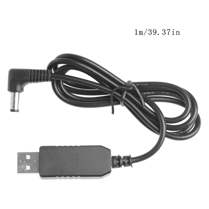 New USB DC 5V To 12V 2.1x5.5mm Right Angle Male Step Up Adapter Cable For Router Hot Sale