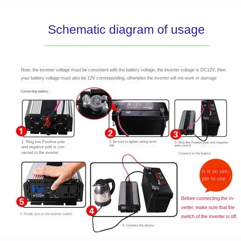 Pure Sine Wave Inverter 12V 220V 24V 110V 2000W 3000W 4000W 5000W DC To AC Portable Power Voltage Converter Car Solar Inverter Pure Sine Wave Inverter 12V 220V 24V 110V 2000W 3000W 4000W 5000W DC To AC Portable Power Voltage Converter Car Solar Inverter