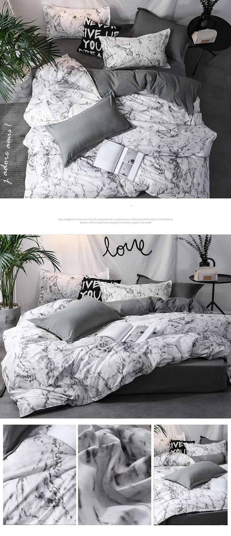 3pcs Duvet Cover Set with Pillow Case Double Comforter Bedding Set Quilt Cover Queen/King Couple or Single Bed 3pcs Duvet Cover Set with Pillow Case Double Comforter Bedding Set Quilt Cover Queen/King Couple or Single Bed