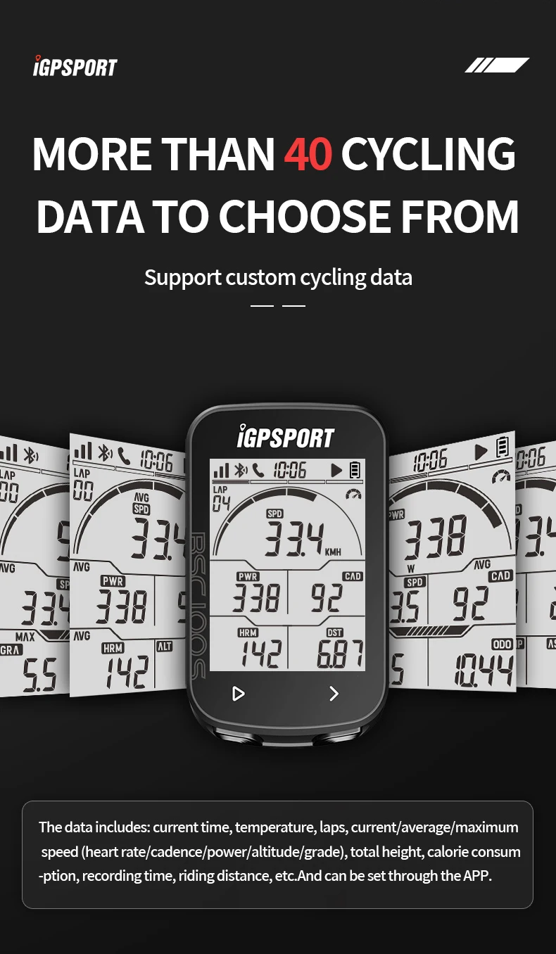 iGPSPORT BSC100S ANT+ GPS Odometer Cycling Bike Computer Riding Wireless Speedometer Support Powermeter 2.6 Inch large screen