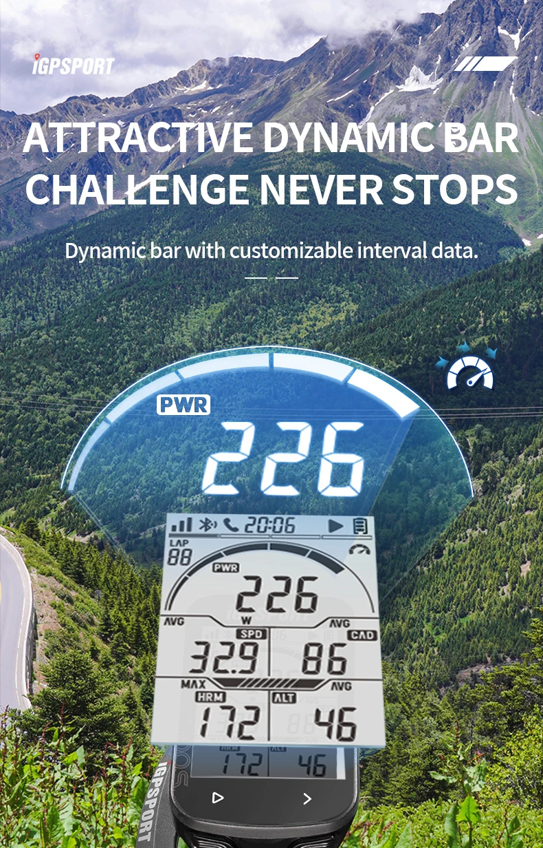 iGPSPORT BSC100S ANT+ GPS Odometer Cycling Bike Computer Riding Wireless Speedometer Support Powermeter 2.6 Inch large screen