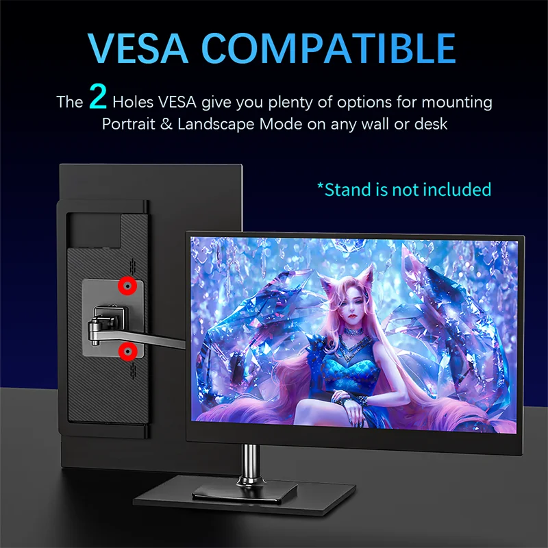 Alternative view of TUHUI 15.6'' Touch Portable Monitor Gaming 1080P FHD IPS USB-C HDMI Computer Display for Switch Xbox One PS4/5 Phone Pc Laptop