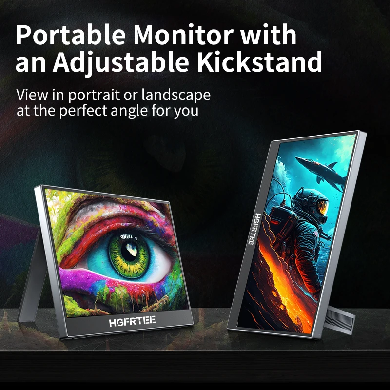 Alternative view of 11.9 inch Portable Monitor 100%SRGB 1080P FHD IPS USB-C, Second External Ultra-Thin Gaming Monitor for Laptop PC Mac Phone Swich