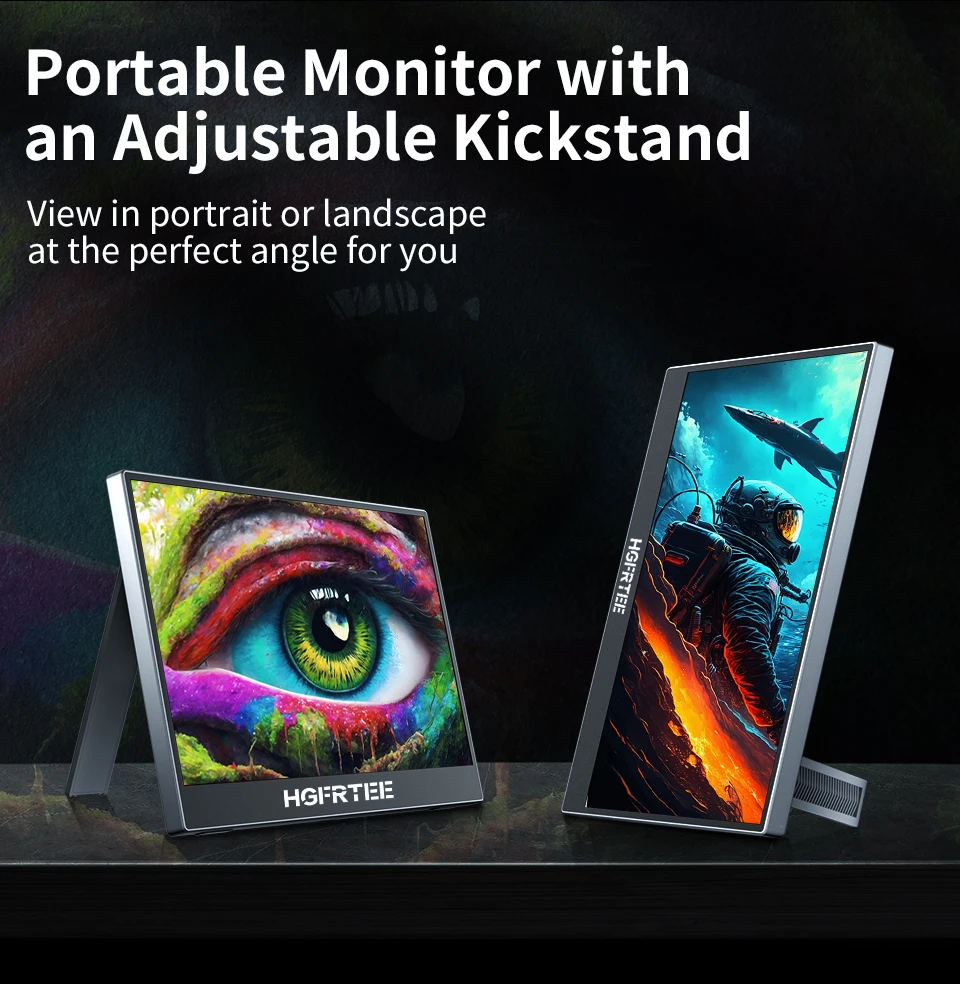 11.9 inch Portable Monitor 100%SRGB 1080P FHD IPS USB-C, Second External Ultra-Thin Gaming Monitor for Laptop PC Mac Phone Swich