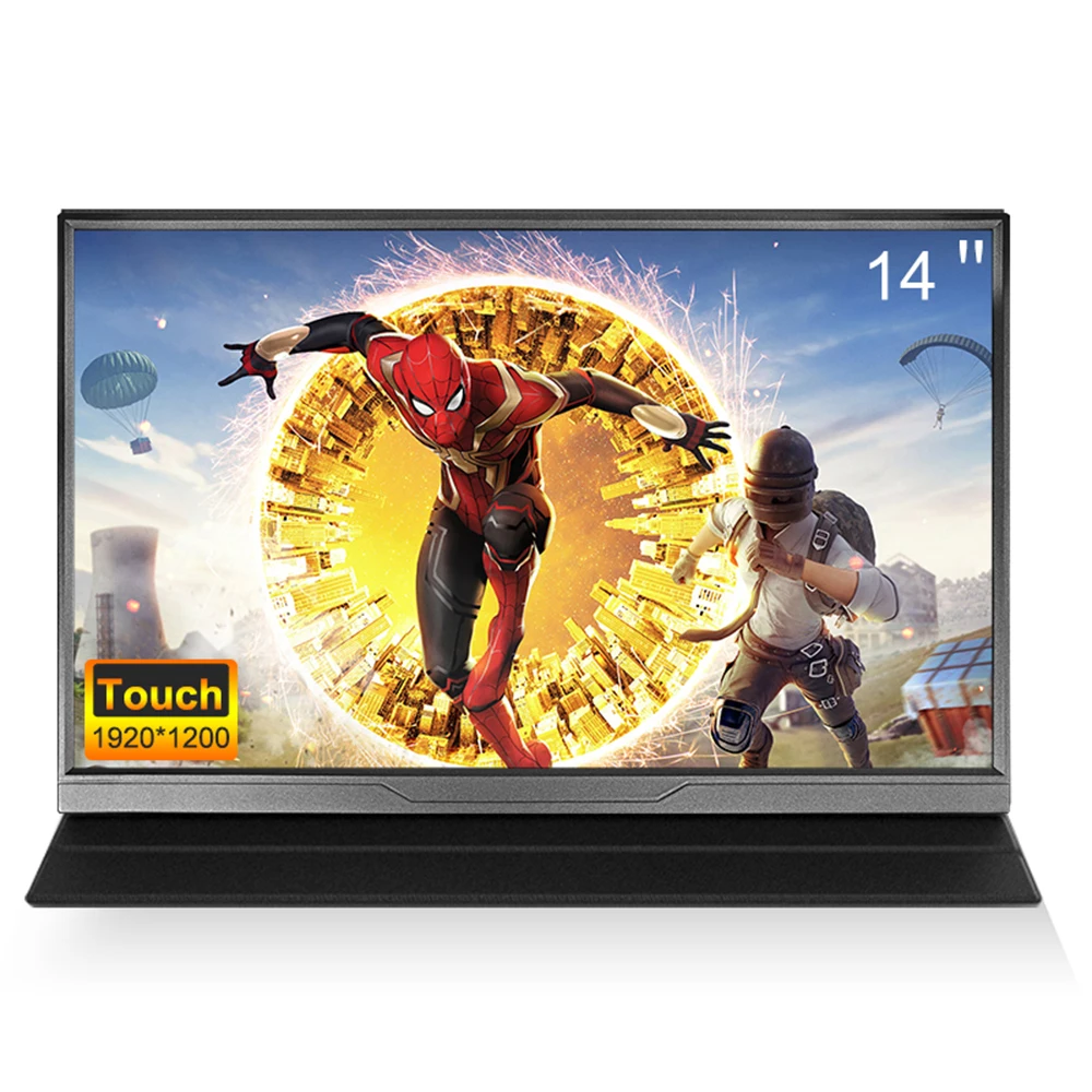 LANLIPU 14 Inch Portable Monitor  Touch Screen 16:10 400cd/m2 Gaming Computer Extend Display For XBox PS4/ 5 Switch Loptop