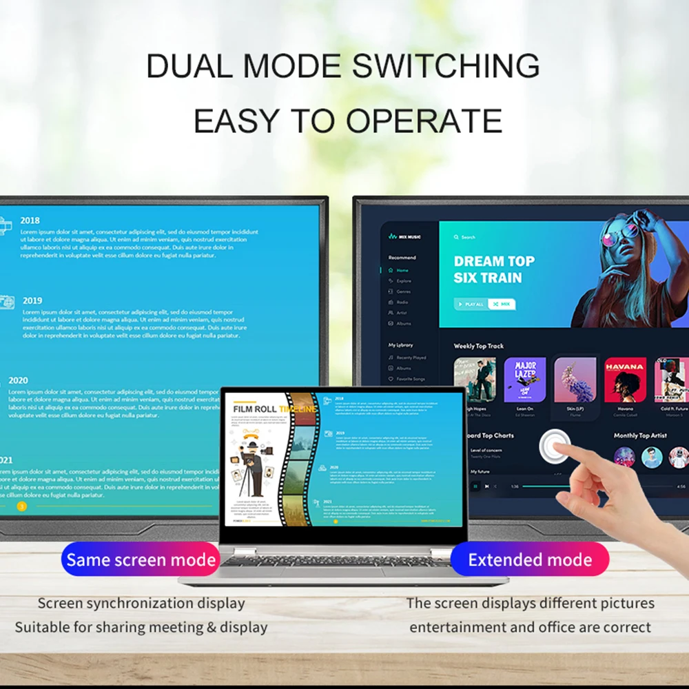 LANLIPU 14 Inch Portable Monitor Touch Screen 16:10 400cd/m2 Gaming Computer Extend Display For XBox PS4/ 5 Switch Loptop - Image 5