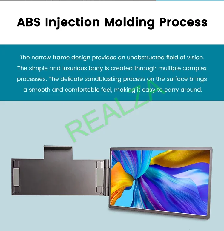 14 Inch 1920 x 1200 Three Screen Display Portable Monitor USB-C 3.1 IPS Foldable Dual External Monitor For 13.3 - 17 Inch Laptop