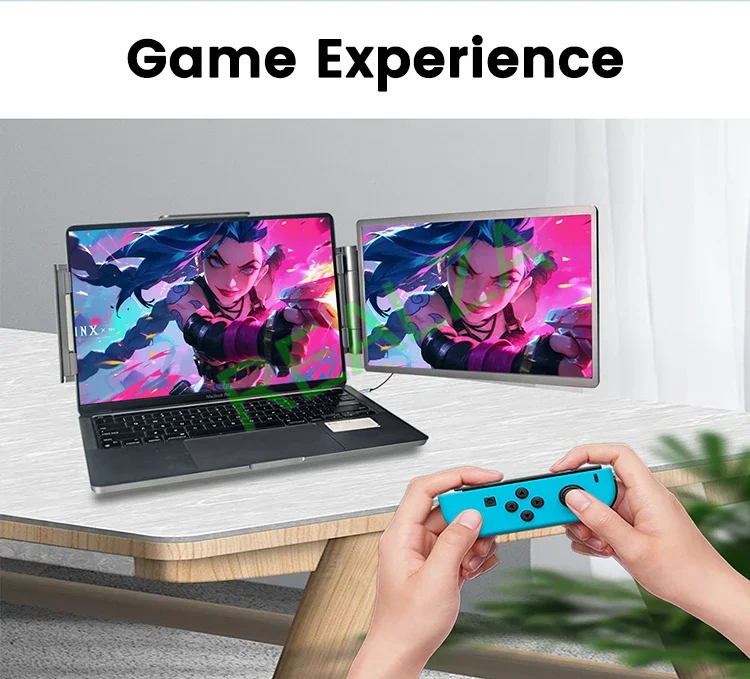 14 Inch 1920 x 1200 Three Screen Display Portable Monitor USB-C 3.1 IPS Foldable Dual External Monitor For 13.3 - 17 Inch Laptop