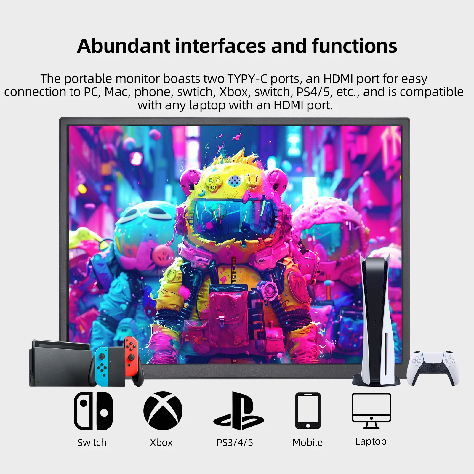 ZSUS 10.5-Inch Portable Monitor 1280P 100%sRGB 15:10 Low Blue Light For XBox PS4 / 5 Switch Cell Phone PC Loptop Extension ZSUS 10.5-Inch Portable Monitor 1280P 100%sRGB 15:10 Low Blue Light For XBox PS4 / 5 Switch Cell Phone PC Loptop Extension