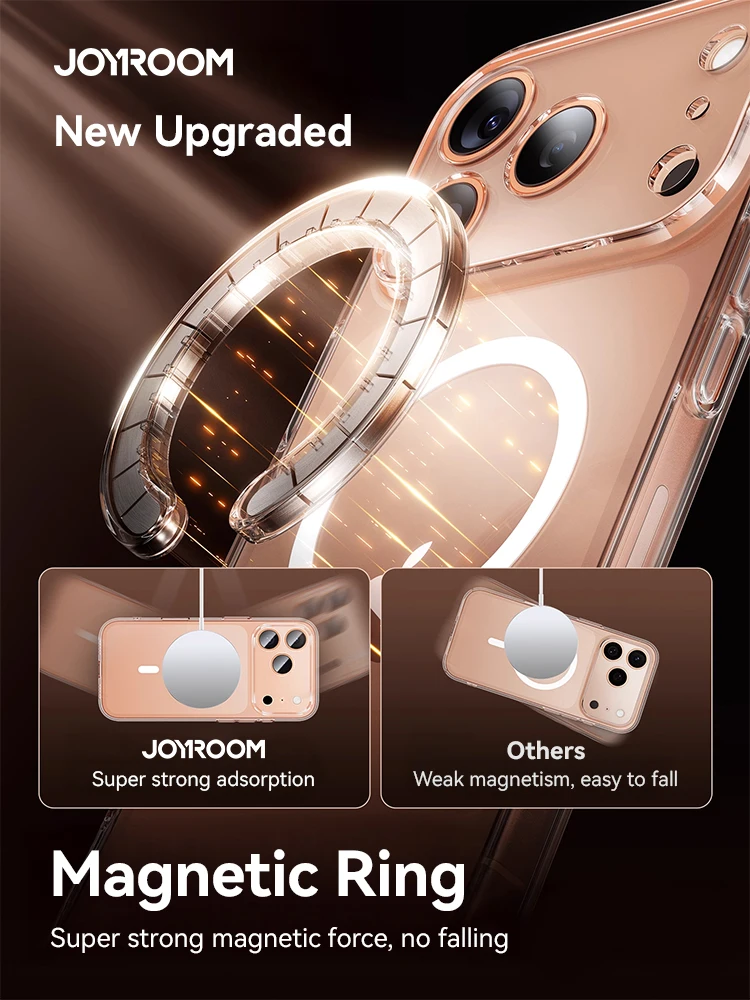 Alternative view of Joyroom For iPhone 17 Pro Max Magnetic Case Non-yellowing Transparent Cover For iPhone Air/17/17 Pro Magnetic Ultra-Thin Cover