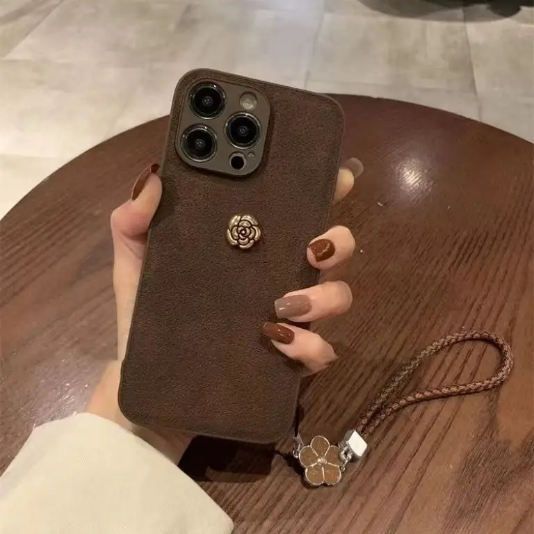 Alternative view of Camellia flower Phone Case For iPhone 16 16e 15 Pro Max 14 11 13 Mini 12 XR 8 7 Plus X XS Shockproof Silicone Cover